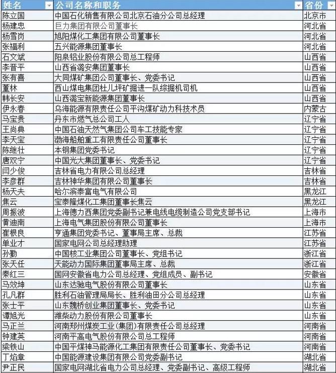 有哪些能源電力大佬將參加兩會？