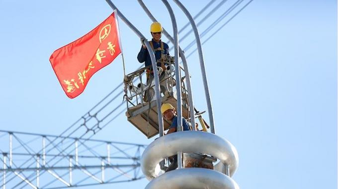 天津南1000千伏變電站施工現場