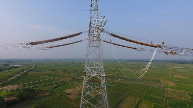 “西電東送”晉北至江蘇工程±800千伏特高壓直流輸電線路安徽段加緊建設