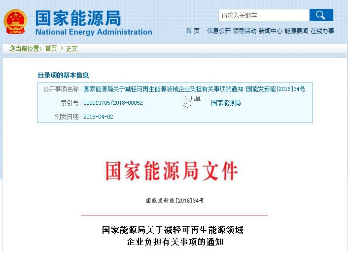 剛剛！國家能源局發文減輕可再生能源領域企業負擔