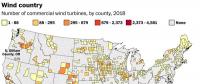 美國風機分布地區發布