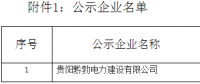 貴州電力交易中心公示1家售電公司
