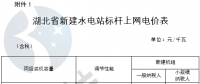 湖北：鼓勵通過競爭方式確定水電上網電價（附湖北省各水電站上網電價及新建水電站標桿上網電價）